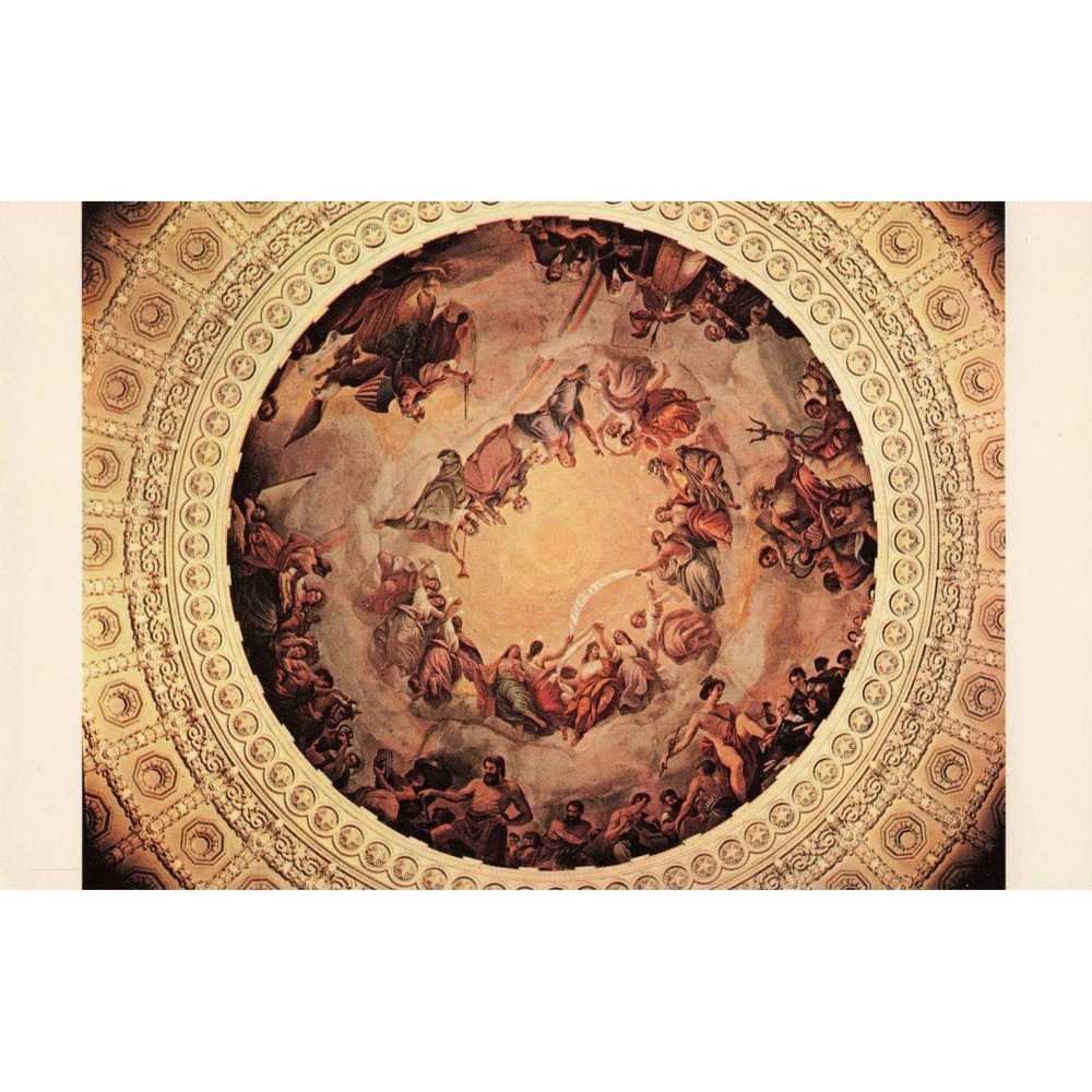 Vintage Postcard Apotheosis of Washington US Capitol Dome Fresco Brumidi D.C. - Picture 1 of 2